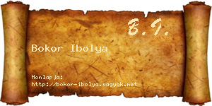 Bokor Ibolya névjegykártya