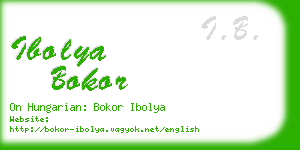 ibolya bokor business card